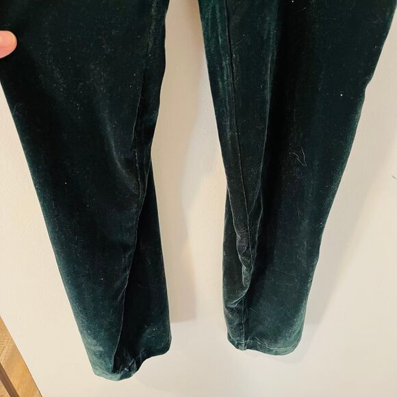 Cupcakes and Cashmere Deep Green Velvet Wrap Front Jumpsuit size Small - Picture 5 of 6